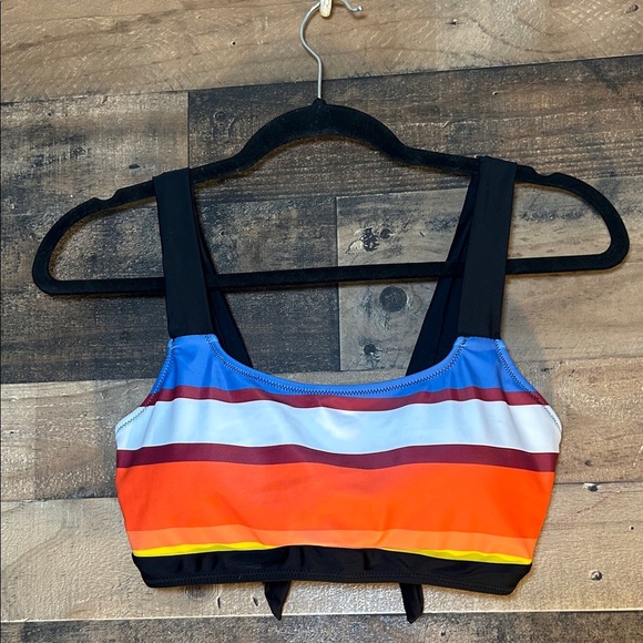 Colorful striped bathing suit top - Picture 1 of 4